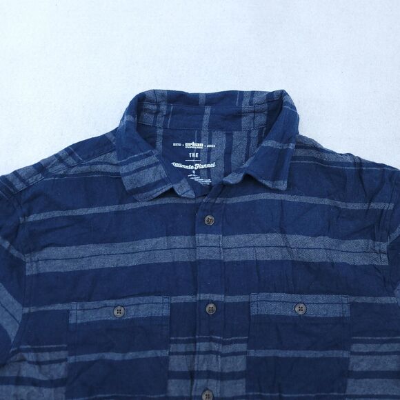 Urban Pipeline Flannel Long Sleeve Button Up Shirt Mens Size S Blue Striped - Picture 1 of 10